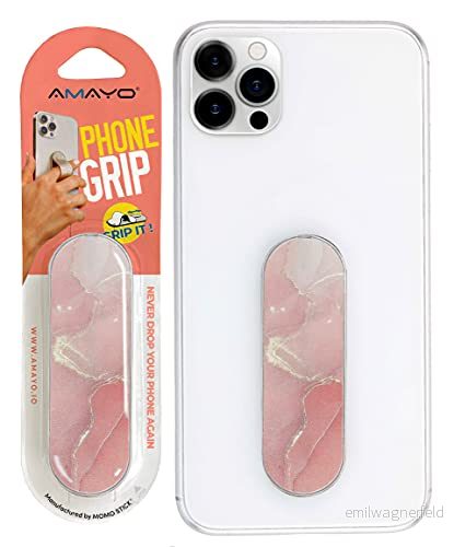 Amayo Grip originalet! Smartphone fingerhållare mobiltelefon telefon grepp mobiltelefonhållare stativ handtag ring (marmor serie röd) 6424429247909
