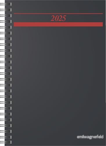 rido/idé bokkalender modell Timing 1 (2025), sida = dag, A5, 464 sidor, skumfolieomslag, svart 4003273785182