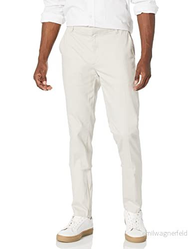Amazon Essentials Herr Slim Fit Skrynkelbeständig platt framsida stretch Chino byxa, sten, 32 B x 28 L 196433821029