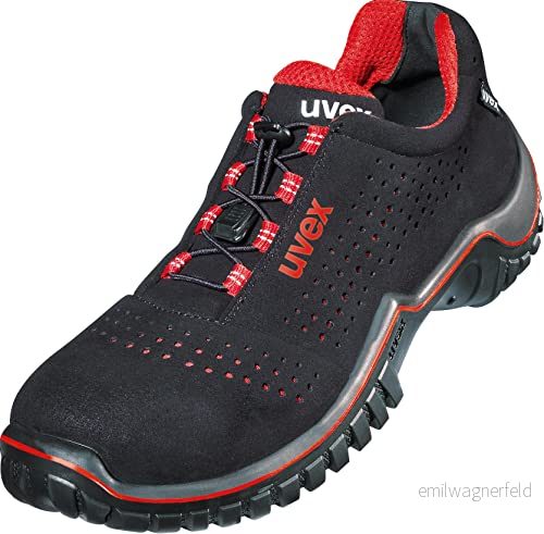 Uvex Motion Style Skyddssko S1 SRC ESD röd svart, storlek:40 4031101428574