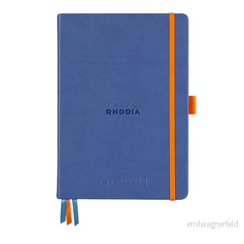 Rhodia 118778C GoalBook (DIN A5, 14,8 x 21 cm, 120 ark, prickig linjering, 90 g, elegant och praktisk) 1 styck, zaphirblå 3037921187784