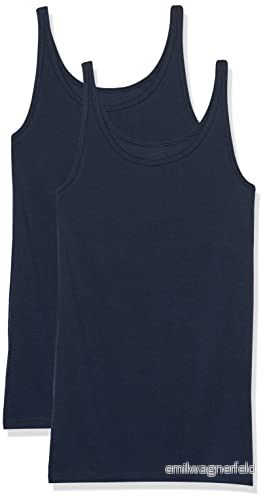 Amazon Essentials tunn rem tank för kvinnor, 2 pack, marinblå, medium 196433088224