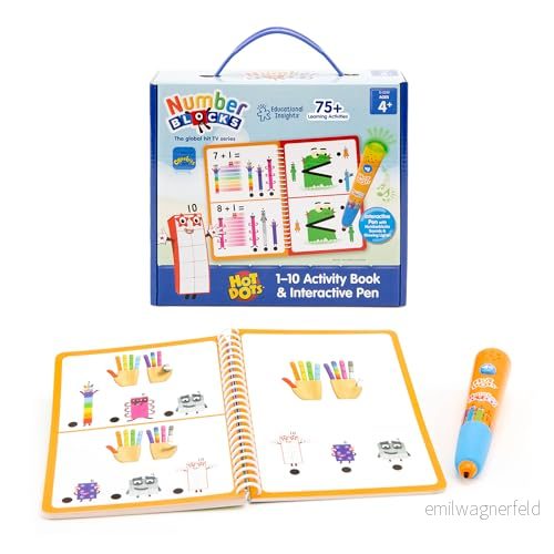 Learning Resources Hot Dots Sifferblock 110 Aktivitetsbok och interaktiv penna, över 75 aktiviteter ingår, Numberblocks gåvor, ålder 4+ 86002025500