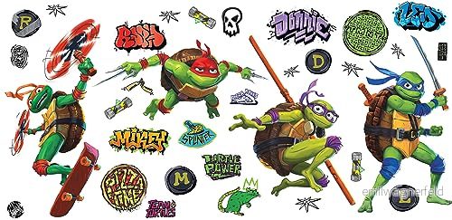 RoomMates Ninja Turtles klistermärken flyttbara 34878234809