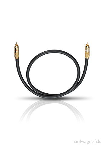 Oehlbach NF 214 Sub 600 Förstklassig subwoofer-kabel med flera avskärmningar 1 x RCA/1 försilvrad inre ledare 6 m antracit 4003635245064
