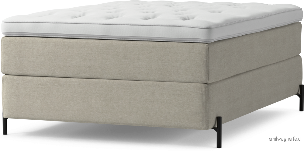 Delux Dream Kontinentalsäng, enkelsäng 140 cm med bäddmadrass och sängben xum26