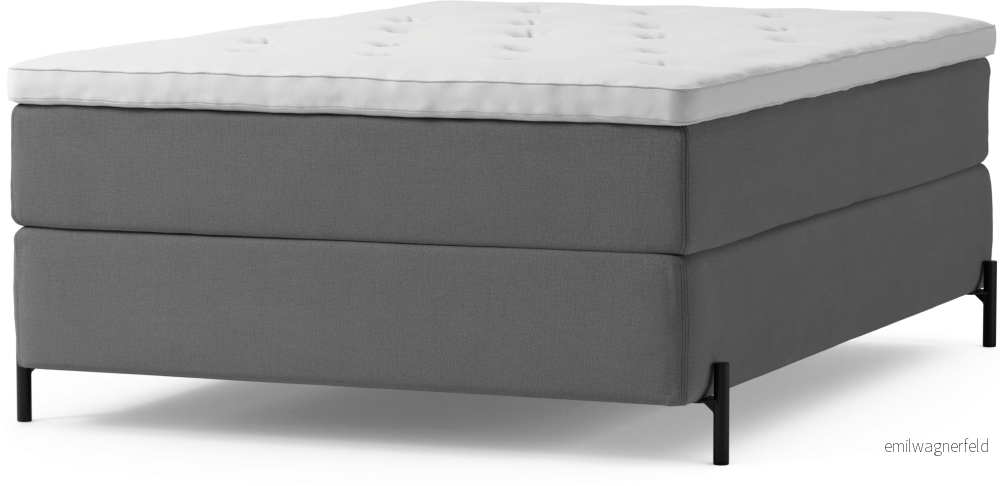 Delux Dream Kontinentalsäng, enkelsäng 140 cm med bäddmadrass och sängben 2oTyV