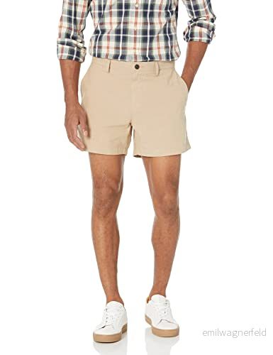 Amazon Essentials lätta och bekväma smala fit oxford-stretchshorts, 13 cm, kakibrun, 32 W 191770813195