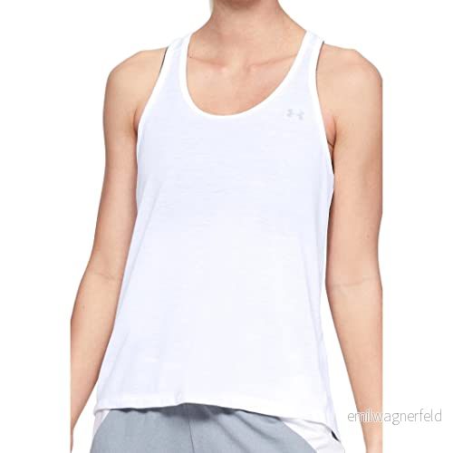 Under Armour Viskning i dam knytband bak linne Vit/metallisk silver (100) S 192810793453