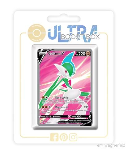 Gallame V (Gallade V) 181/196 Full Art Ultraboost X Epée et Bouclier 11 Origine Perdue Box med 10 franska Pokémon kort 3701604920325