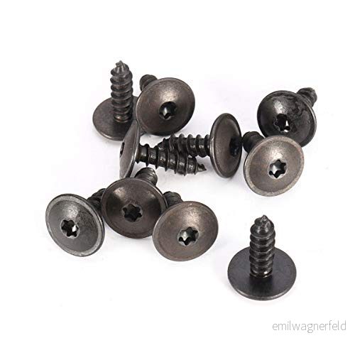 10 st/set motorskydd underbricka stänkskydd hjul båge torxskruv metall för VW 6266514936196