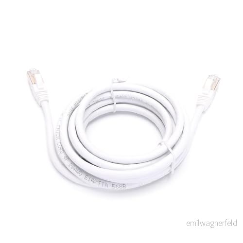 3 m CAT7 patchkabel i elegant vit färg perfekt för höghastighetsnätverk som garanterar tillförlitlig och effektiv dataöverföring hemma eller på kontoret. 8447343257777