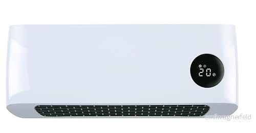 alpina Väggmonterad värmefläkt 1 0002 000 W elektriskt element med fjärrkontroll elektrisk PTC temperaturjusterbar och timer 8711252002781
