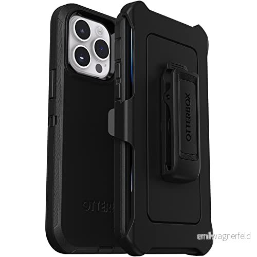 OtterBox Defender skal för iPhone 14 Pro Max, extra stöttåligt, fallsäkert, skyddande skal, testad till militärstandard x4, Svart, Utan retailförpackning 840262380072