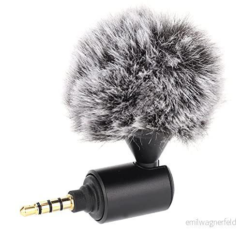 3,5 mm kardioidmikrofon, plug and play mikrofon för videokameror minimikrofon med 1 x kameror 7376949298710