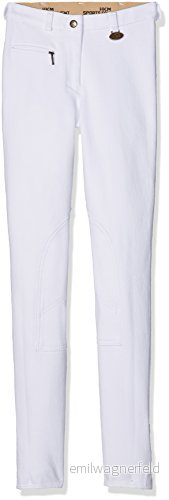 HKM 2003 ridbyxor Basic, dam flickor knäbyxa knästrumpa Weiß 116 4000315564491