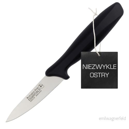 Rockingham Forge Essentials 8007 Range Lättvikts 3,5 skalkniv i rostfritt stål med svart handtag, enkel slida 5019311928564