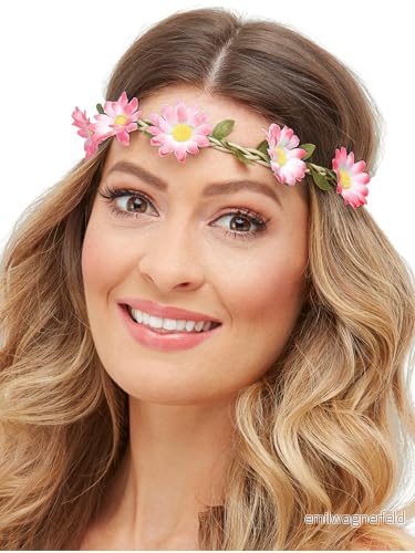 Hawaiian/Hippie Daisy Chain Headband, Assorted Colours, Pack of 3 5020570521908