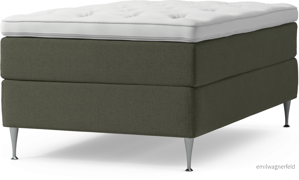 Delux Dream Kontinentalsäng, enkelsäng 120 cm med bäddmadrass och sängben zRg2W