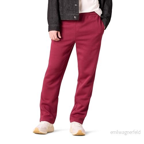 Amazon Essentials Fleece sweatpants för män (finns i stora och långa), röd, Small 191770188859