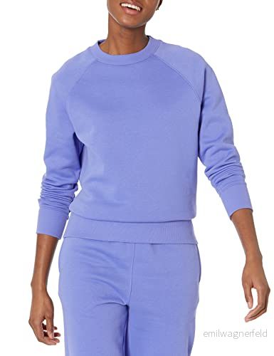 Amazon Essentials långärmad damtröja med avslappnad passform rund hals (finns i plusstorlek), lila blå, medium 196433860783