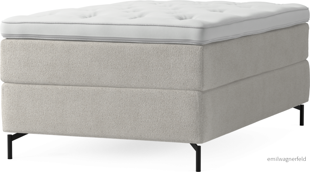 Delux Dream Kontinentalsäng, enkelsäng 120 cm med bäddmadrass och sängben WR9Mr