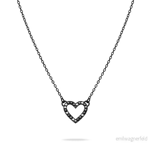 Tamaris halsband TJ 0491 N 45 IP svart, cm, Rostfritt stål, Kubisk zirkonia 4035608310295