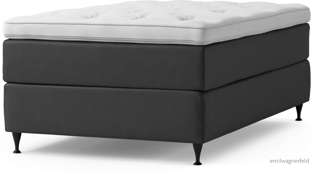 Delux Dream Kontinentalsäng, enkelsäng 120 cm med bäddmadrass och sängben RY7cU