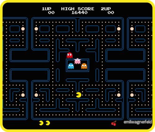 Konix Pac Man matta 32 x 27 cm för PC gaming skrivbord ultra tunn 3D silikonyta halkfri gummibas 3328170294645