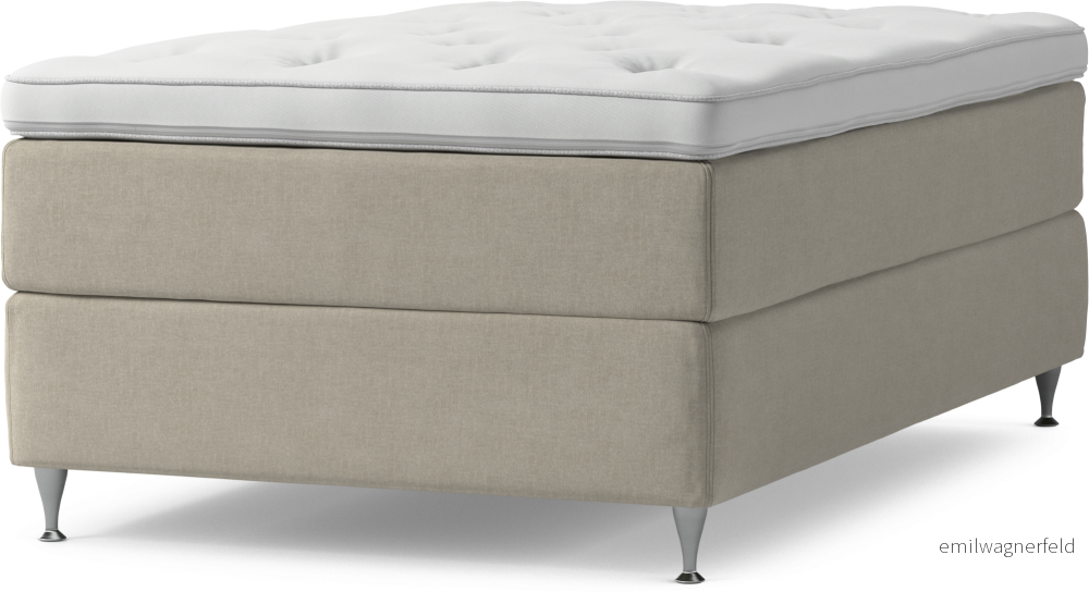 Delux Dream Kontinentalsäng, enkelsäng 120 cm med bäddmadrass och sängben qKEOk