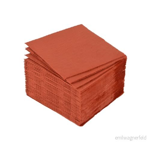Homéa, Set med 40 vitamin cocktail servetter 2 lager 25 x cm terrakotta 3574380630616