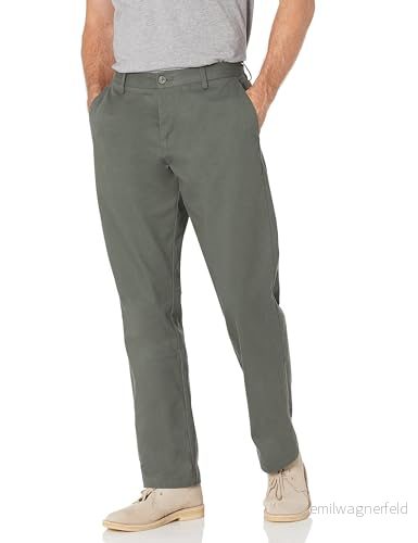 Amazon Essentials Classic Fit Wrinkle Resistant Flat Framsida Chino Pant Slip, grön (oliv), W29/L34 (tillverkarens storlek: 29W x 34L) 191770047620
