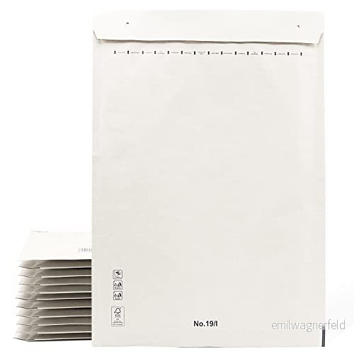 Vadderade kuvert, Postkuvert, Papperspåsar med Bubbla Inomhus, Vit Färg, Postkuvert självhäftande stängning Ofituria (10 350x470mm) 8435677605296