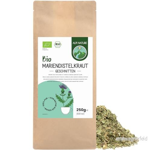 Alpi Nature Milk tistel ORGANIC 250g från Nature, mjölk ört ekologisk torkad och skuren för beredning av te örtte 4262359965881