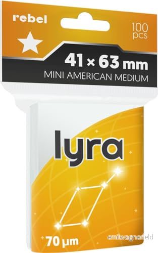 Asmodee, kortfickor (41 x 63 mm) Mini American Medium Lyra, 100 stycken 5902650618954