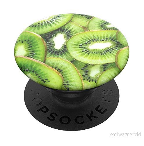 PopSockets PopGrip 801347 Hopfällbar Stativ och Grepp för Smartphone Surfplatta med en Swappable PopTop, Kiwi Kraze 842978146577