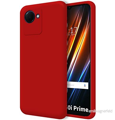 Ultra mjukt flytande silikonfodral för Realme Narzo 50i Prime Färg Röd 8434844792319