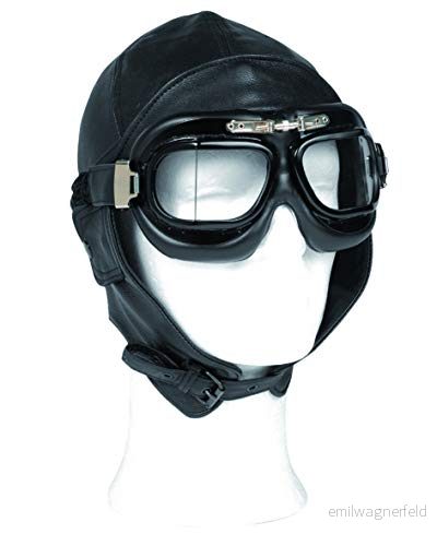 Mil-Tec Flight Leather Hood Black 4046872261589