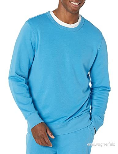 Amazon Essentials lätt långärmad fransk frotté rund hals sweatshirt för män (finns i stor och lång), turkosblå, X Large 196433881061