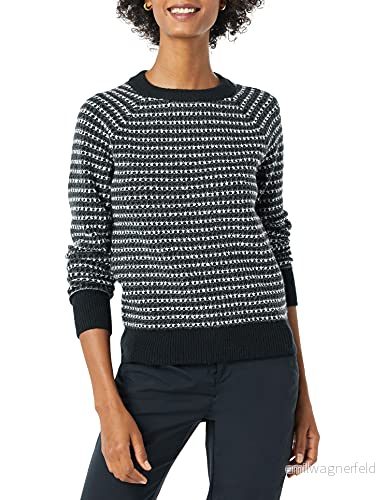 Amazon Essentials damtröja med mjuk touch rund hals, svart kolvit rand, medium 195111558363
