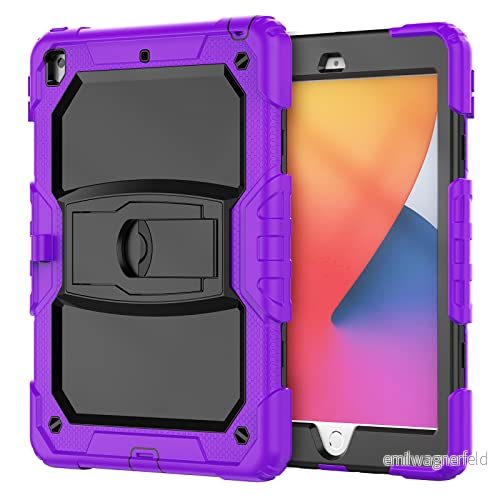 IPad 6/Air2 fodral med stöd, hållbart, hybrid, stöttåligt, resistent, tre lager, silikonskydd för barnsurfplatta (Aciano Blue) 755985003576
