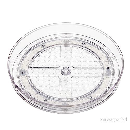Amazon Basics Lazy Susan Roterande förvaringsbricka, transparent, organizer, 22,9 cm, 2 delar 840324403503