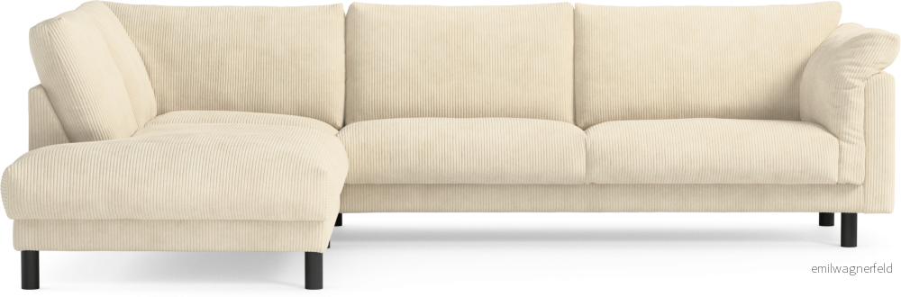 Cherrie 3-sits soffa med divan vänster, fast klädsel R6l9Q