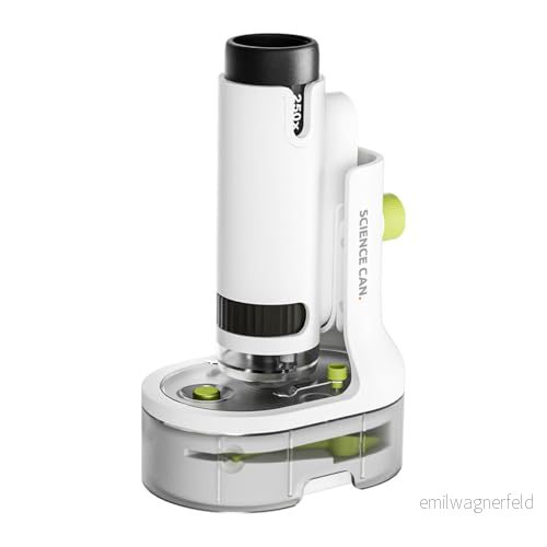ScienceCan mikroskop 250 upptäckarset (bärbart inklusive stativ, pincett, spade, objekthållare, provtagare, smartphonehållare) 1601282023de001 4260771793044