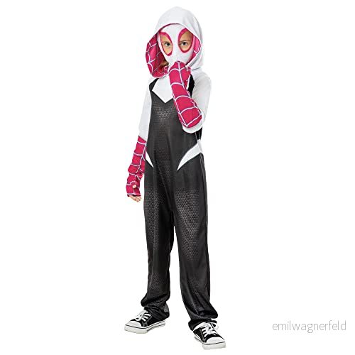 Rubies officiella Spider Gwen flickor barnkostym, ålder 9 10 år, svart/multi halloween 195884063316