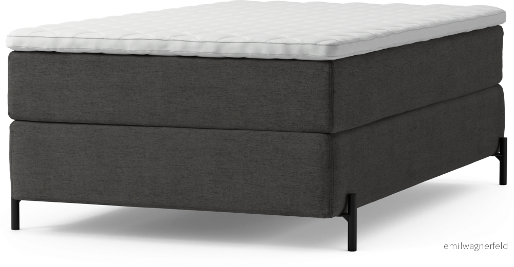 Delux Dream Kontinentalsäng, enkelsäng 120 cm med bäddmadrass och sängben SSMnj
