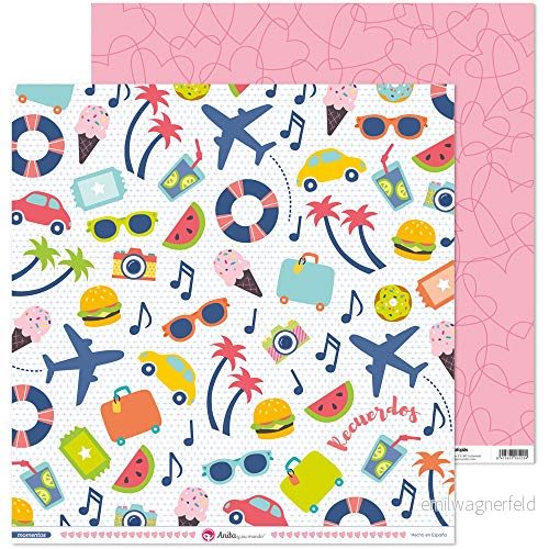 Anita y Su Mundo Samling Moments Scrapbook Paper, Souvenirer, 30.5 x cm 8413623905898