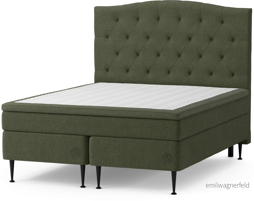 Asperö Comfort Kontinentalsäng, dubbelsäng med bäddmadrass Comfort och sängben cv2p2