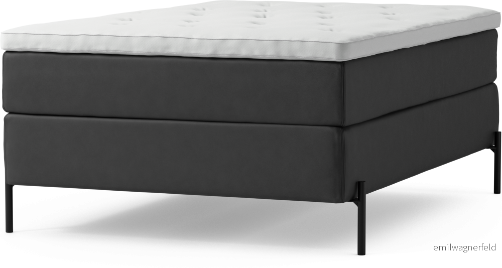 Delux Dream Kontinentalsäng, enkelsäng 140 cm med bäddmadrass och sängben kLDAL