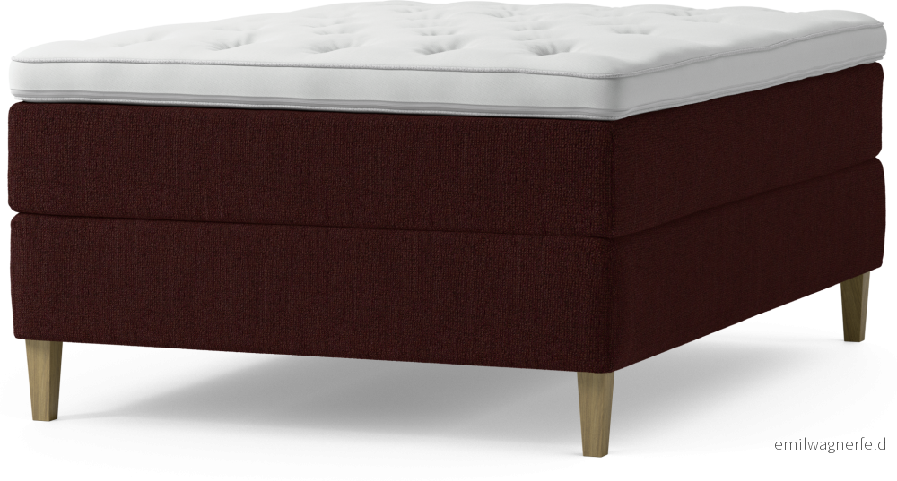 Delux Dream Kontinentalsäng, enkelsäng 140 cm med bäddmadrass och sängben fQulj